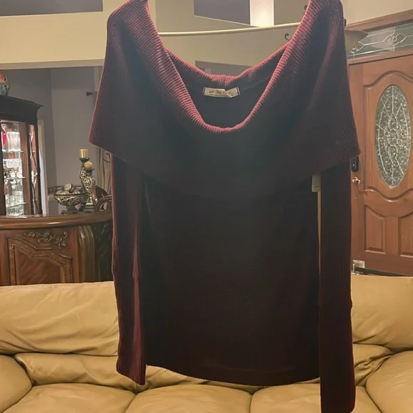 Free People Off Shoulder Sweater L - Picture 3 of 10